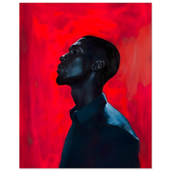 Black Man Art, Masculine Art, Male Decor, Minimalist, African