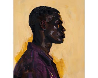 Black Man Art, Masculine Art, Male Decor, Minimalist, African American Art, Black Boy Joy, Black Art