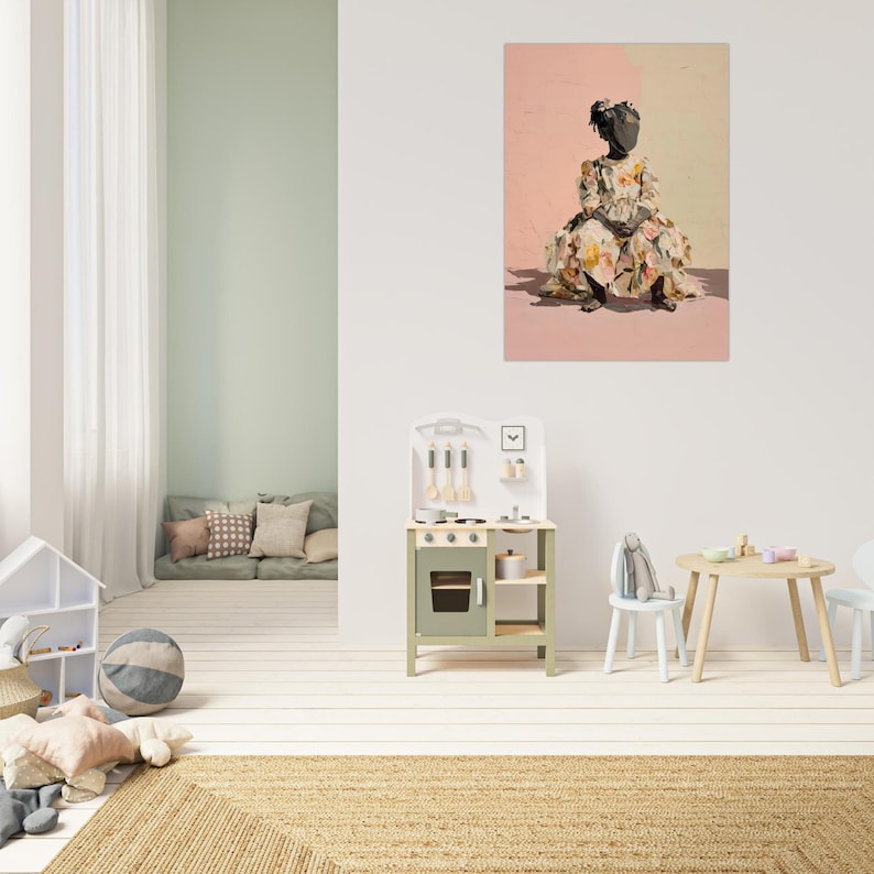 Arte infantil, Arte infantil en blanco y negro, Decoración para bebés, Arte con ambiente, Arte floral, Pastel, Retratos en blanco y negro, Diseño de interiores, Decoración para niñas, Habitación infantil imagen 4