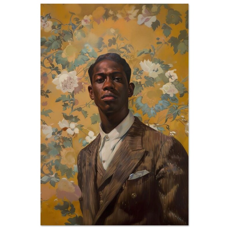 Masculine Art, Minimalist Art, African American Art, Black Boy Joy, Black Art, Vintage Black Art, Black Male Art, Black Boy Art 60x90 cm / 24x36″