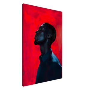Canvas - Black Man Art, Masculine Art, Male Decor, Minimalist, African American Art, Black Boy Joy, Black Art - Canvas