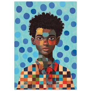 Black Kids Art, Kids Decor, Dopamine Decor, Black Artist Print, Black Boy Joy, Interior Design, Contemporary Art, Modern Art, Kids Art,