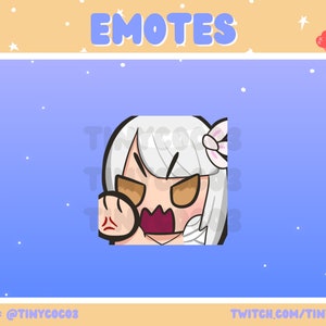 twitch emote girl white hair emote twitch kaine nier