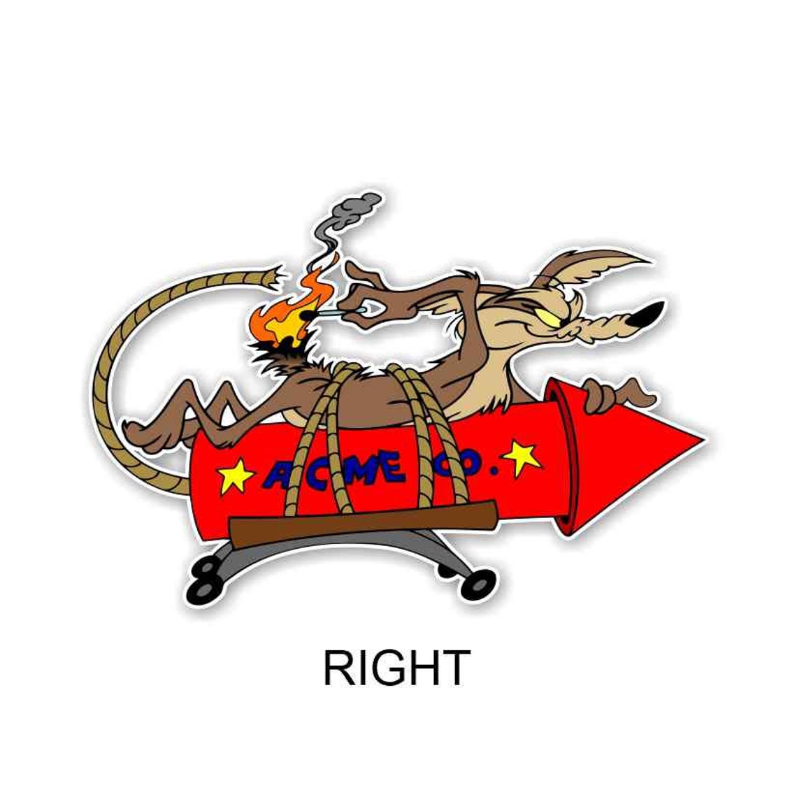 ACME Rocket Wile E Coyote Decal Etsy