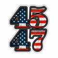 Trump 45 47 Presidency Sticker Peel N&#39; Stick, Different sizes
