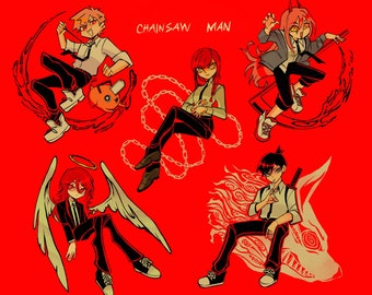 Chainsaw Man CSM Stickers