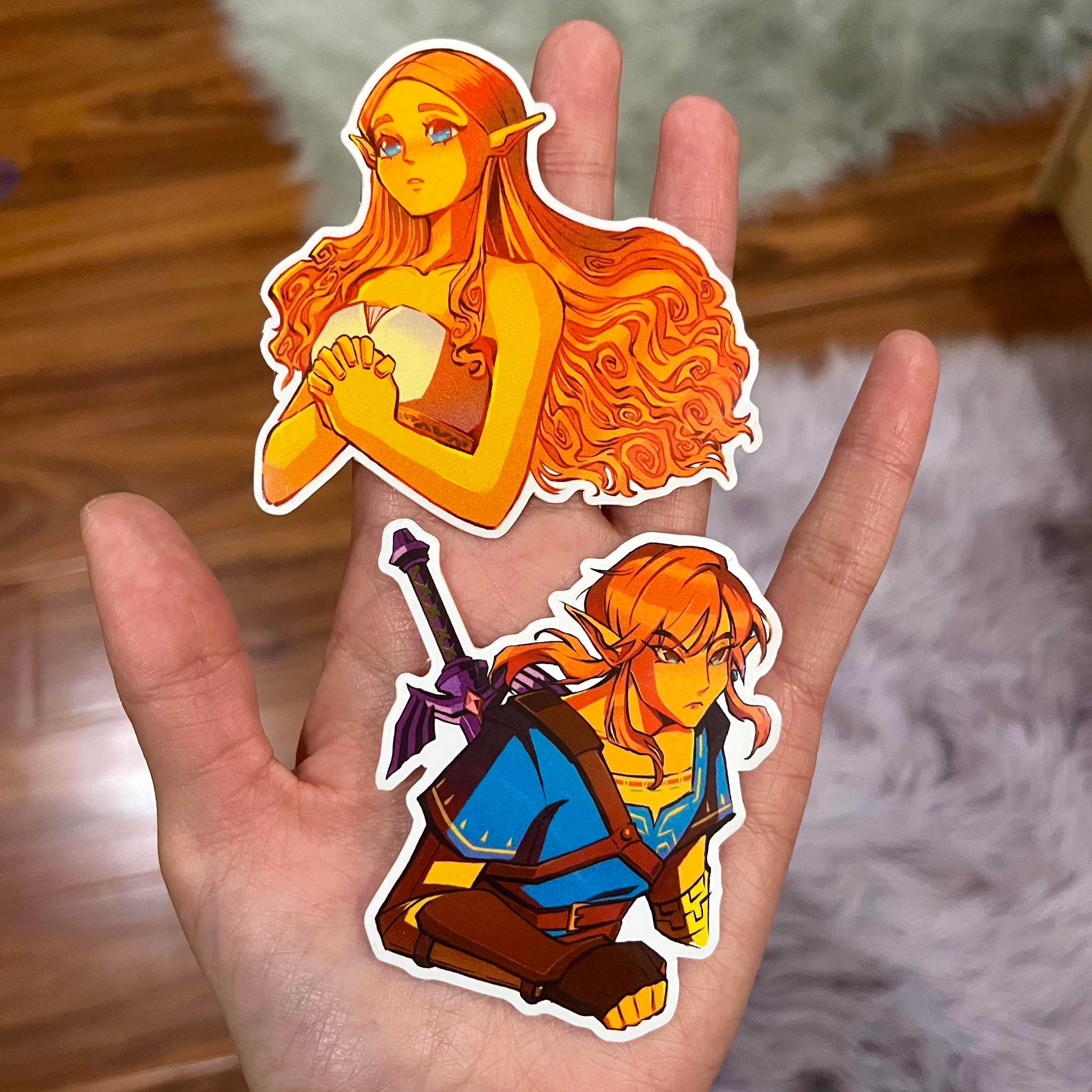 BOTW Link & Zelda Stickers breath of the Wild Etsy