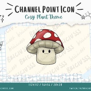 Cosy Mushroom Twitch Streaming Chanel Point Icon - Fairy Core
