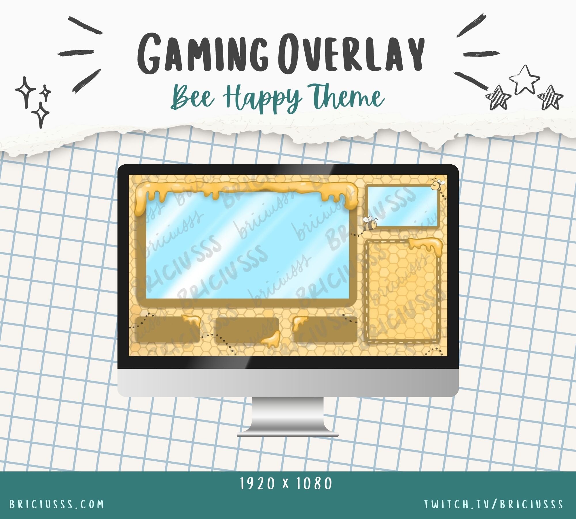 Bee Happy Cute Twitch Streaming Package 3 Animated Scenes 2 - Etsy