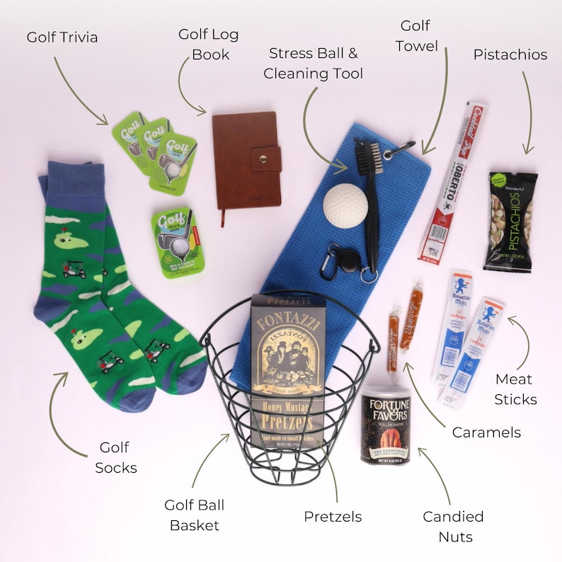 Golf Gift Basket for Him | Corporate, Father’s Day, Golfer Gift Set - Etsy