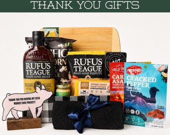 Livestock Buyer Gift Set, Fair Thank You Basket, Personalized Market Animal Auction Gift, Steer Hog Lamb Goat
