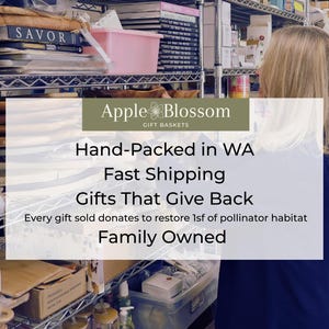 Hand packed in Washington, fast shipping, gifts that give back and a small family owned company.