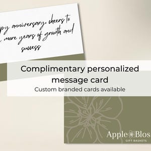 Complimentary custom card message included with every birthday gift box for her