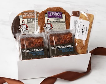Gourmet Baked Goods Gift Box: Cookies, Brownies & Biscotti