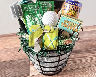 Fore! Golfers Gift Basket family, fathers day, corporate gift, business gift , real estate closing gift, housewarming, gift basket for him