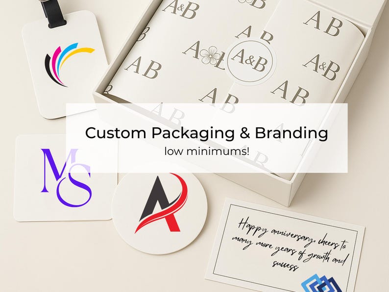 Custom birthday gifts available in bulk with company logo, branding insert, and personalized touches