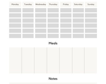 Printable Meal Prep Planner Fillable PDF Printable PDF Meal - Etsy