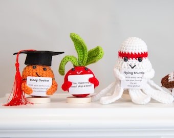 Crochet Sports Ball Plushie: Emotional Support Gift, Handmade Toy