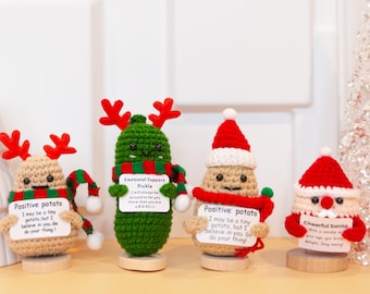 Crochet Emotional Support Buddies: Pickle, Potato, Shark, Penguin