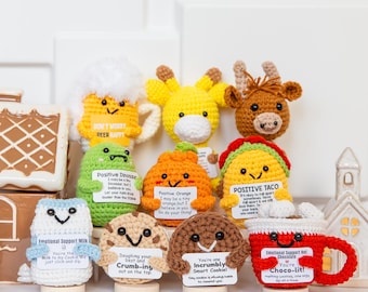 Emotional Support Crochet Hot Chocolate and Cookie: Handmade gifts