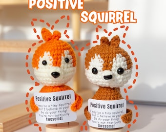 Emotional Support Crochet Squirrel: Handmade Positive Gift
