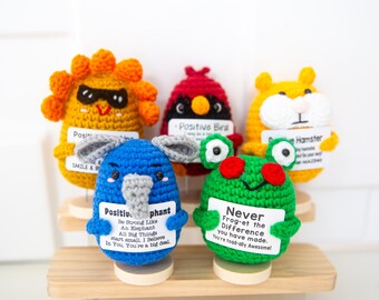 Crochet Emotional Support Animal: Frog, Duck, Dino, Taco