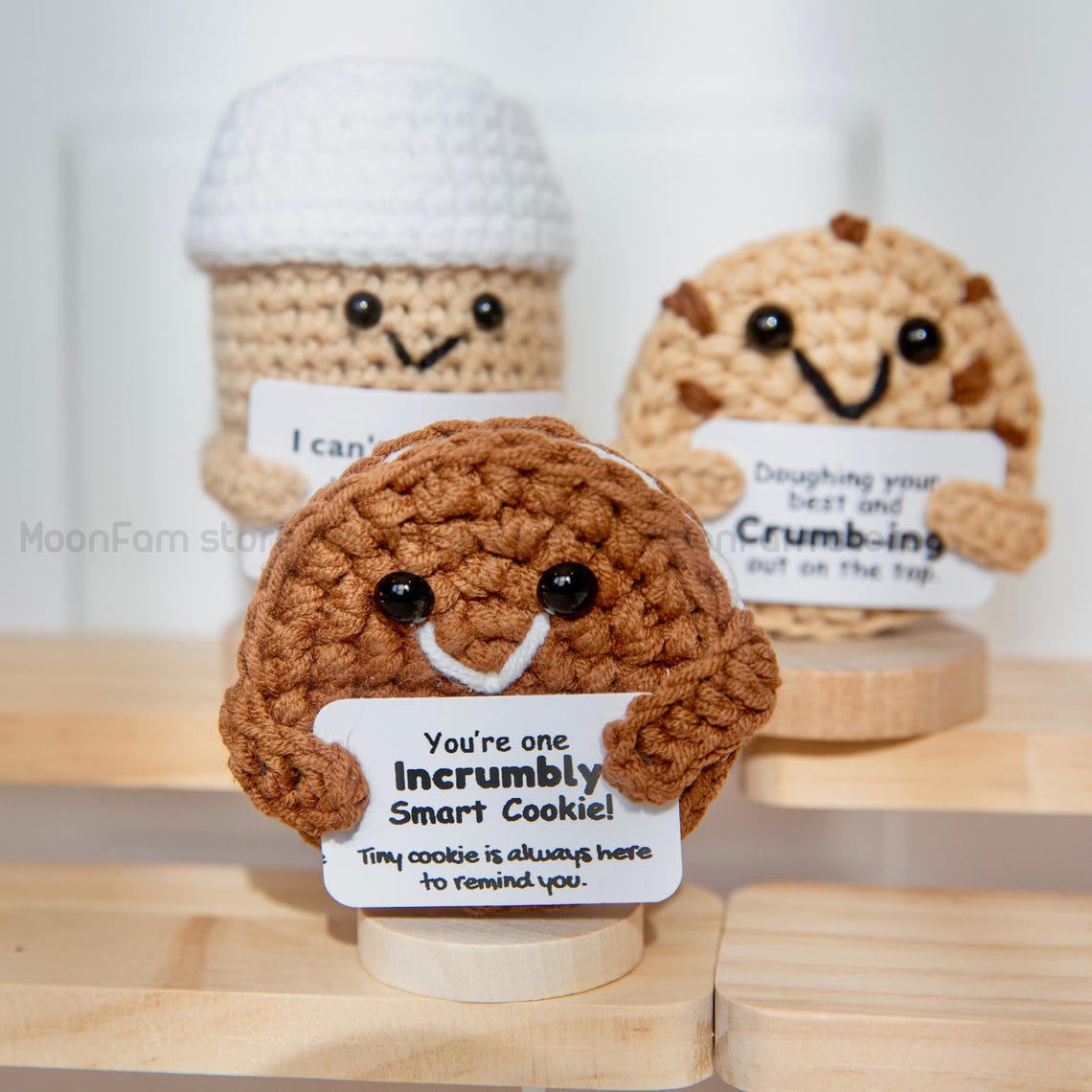 Emotional Support Crochet Cookie PDF Pattern With Holding Cards - Etsy
