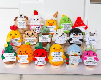 Crochet Emotional Support Fruit and Animal: Handmade Positive Gift