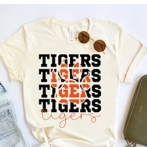 Tigers School Sports Team Shirt, Game Day Mascot Tee