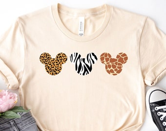Handmade Disney Leopard Print Shirt, Animal Safari Family Vacation Tee