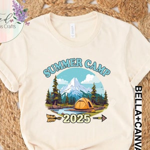 Summer Camp 2025 Shirt, Summer Shirt, Camping Shirt, Summer Vacation Shirt, Retro Groovy Summer Camp Tee, Camping Lover Shirt, Camping Trip