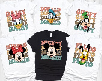 Retro Mickey and Friends Shirt, Disney Family Vacation Tee