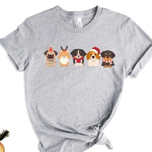 Christmas Dogs Shirt, Dog Mom Shirt, Christmas Cute Dogs Shirt, Christmas Gift for Dog Lover, Dogs Shirt, Family Funny Shirt, Holiday Gift