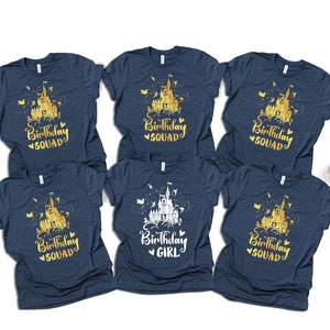 Birthday Girl Disney Castle T-Shirt, Birthday Squad Shirts, Disney Birthday Party Shirt, Gift for Birthday Girl, Cute Disney Matching Shirt