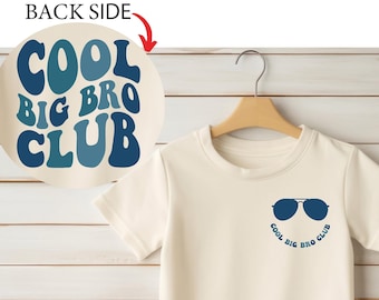 Cool Big Bro Club Toddler Shirt, Sibling Announcement Tee
