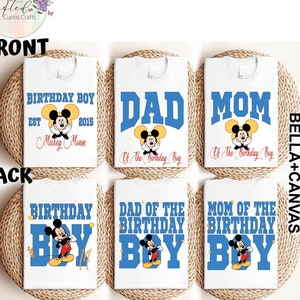 Disney Mickey Mouse Birthday Boy Shirt, Custom Birthday Boy Shirt, Mickey Birthday Family Tee, Custom Family Birthday Gift, 2025 Family Tee