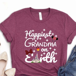 Happiest Grandma On Earth Shirt, Disney Grandma Shirt, Disney Vacation Shirt, Disney Shirt for Women, Disneyland Shirt, Disney World Shirt