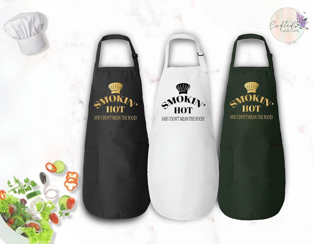 Funny Aprons for Men, Gift for Dad, Apron for Barbeque, Grill Apron for