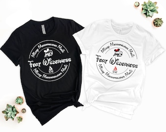 Fort Wilderness Mickey Shirt, Vintage 80&#39;s Style Disney Resort Tee, Disney Camping T-Shirts, Disney Family Camping Shirts, Disney Trip Shirt