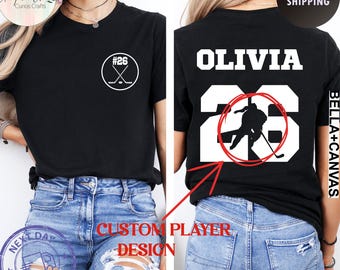 Personalized Hockey T-Shirt | Custom Name & Number, Hockey Mom Gift
