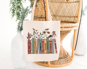 Albums As Books Tote Bag, Trendy Aesthetic For Book Lovers, Folk Music Tote Bag, Country Music Tote Bag, RACK Music Tote Bag, Book Lover Bag