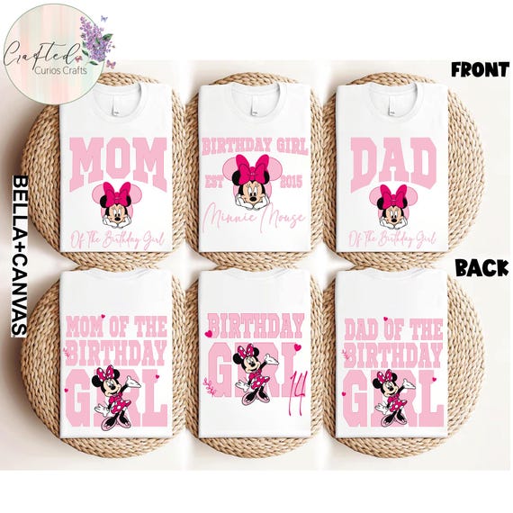 Custom Minnie Mouse Birthday Shirts – Matching Disney Family Tees