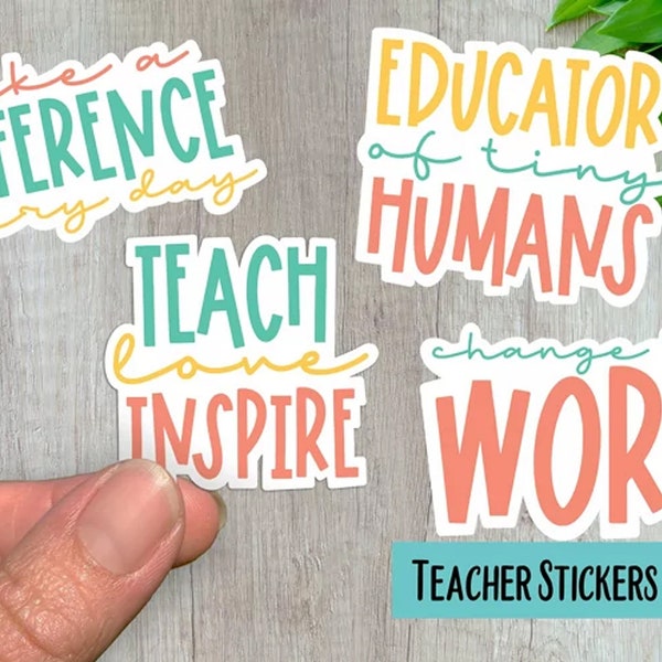 Teacher Stickers, Inspirational Stickers, Teach Love Inspire Stickers, Laptop Stickers, Water Bottle Stickers, Ipad Sticker, Tumbler Sticker