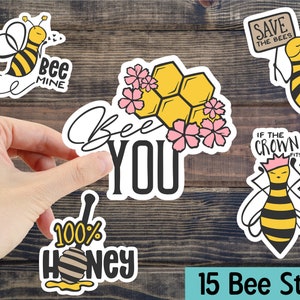 Bee Stickers, Honey Stickers, Bee Stickers, Save The Bees, Laptop Stickers, Water Bottle Sticker, Cup Sticker, Ipad Sticker, Tumbler Sticker