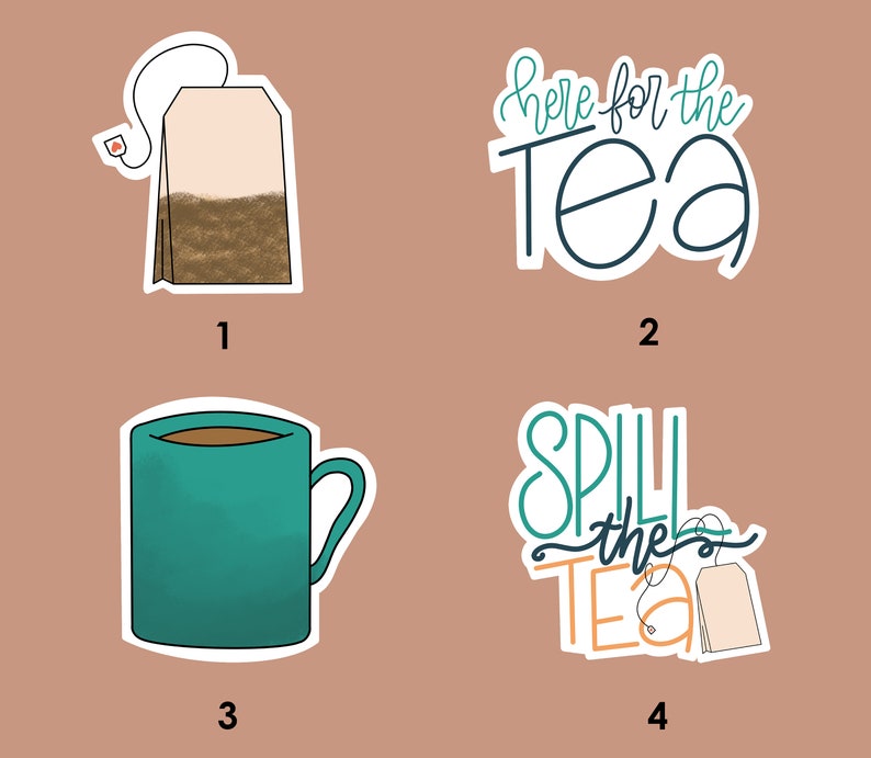 Rich Tea Computer Sticker Tea Stickers, Spill the Tea Sticker, Here for the Tea, Laptop Stickers ...