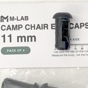 Camp Chair End Caps, 8-15 mm - Replacement Tube Caps, Pack of 4, Choose Your Size image 15