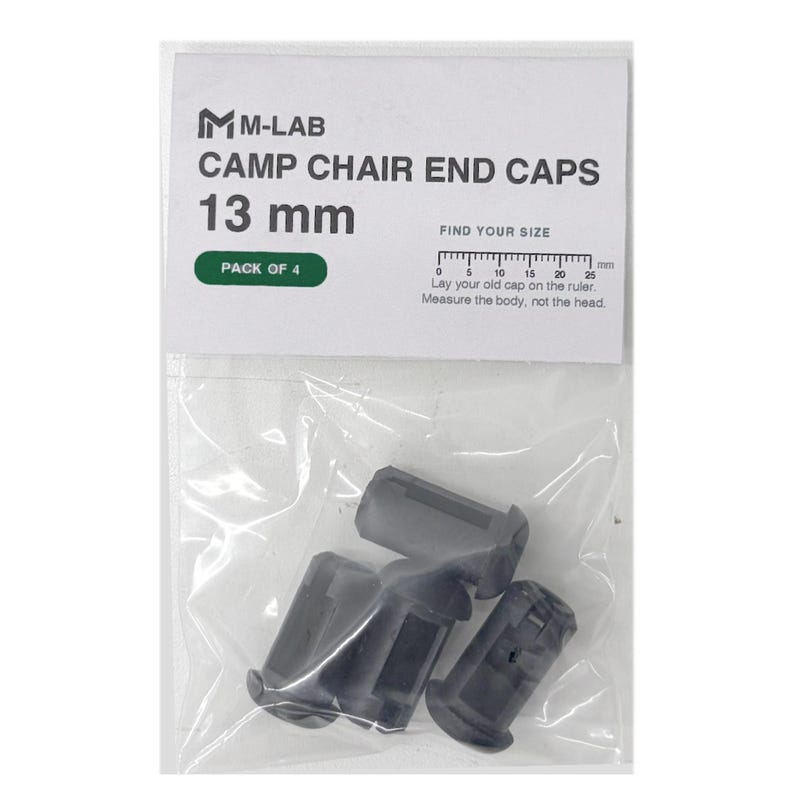Camp Chair End Caps, 8-15 mm - Replacement Tube Caps, Pack of 4, Choose Your Size 13mm (pack of 4)