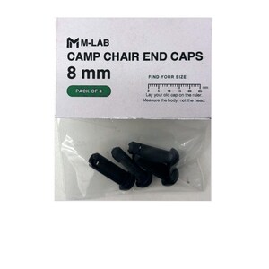 Camp Chair End Caps, 8-15 mm - Replacement Tube Caps, Pack of 4, Choose Your Size 8mm (pack of 4)