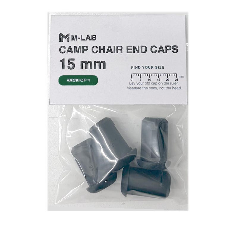Camp Chair End Caps, 8-15 mm - Replacement Tube Caps, Pack of 4, Choose Your Size 15mm (pack of 4)