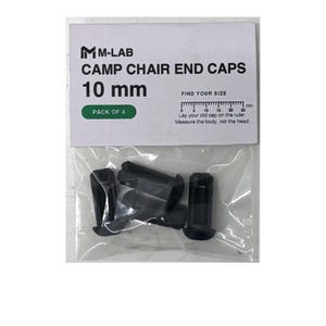 Camp Chair End Caps, 8-15 mm - Replacement Tube Caps, Pack of 4, Choose Your Size 10mm (pack of 4)